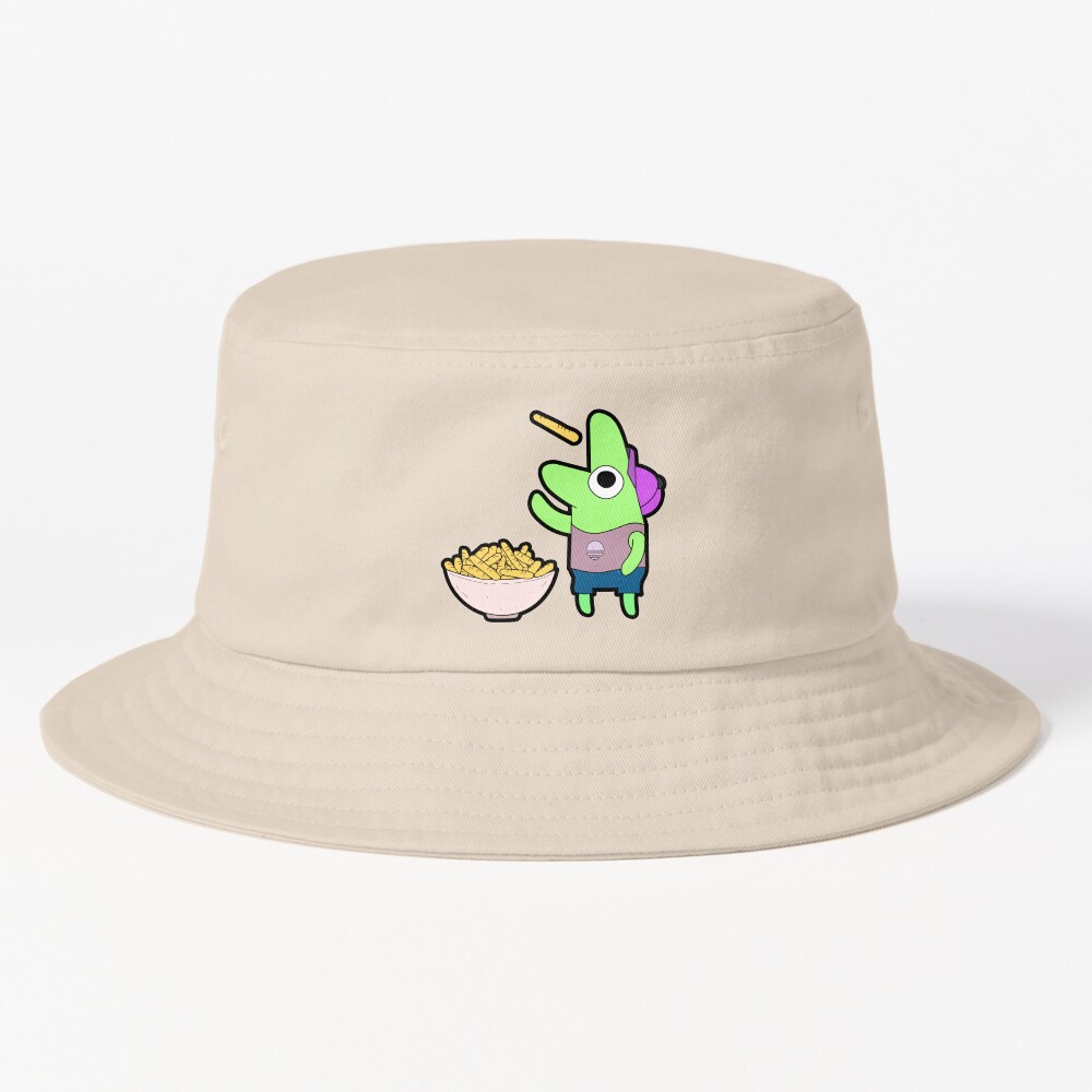 Glep Eating Fries Smiling Friends Brazil Bucket Hat