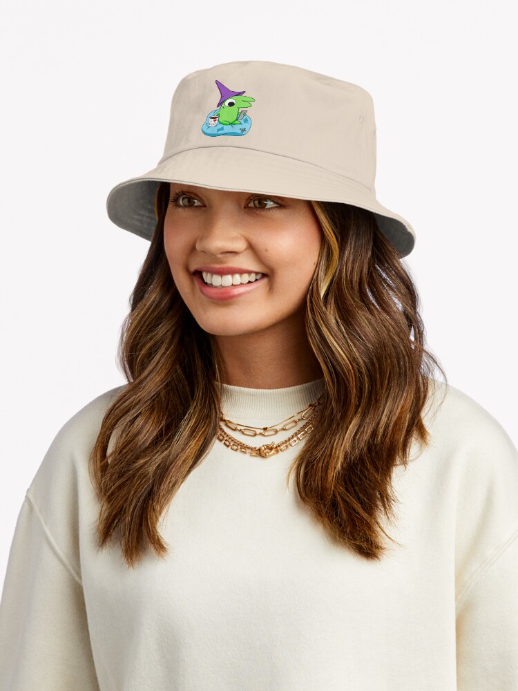 Glep The Taco Lover Inspired Smiling Friends Sticker Bucket Hat - Image 2