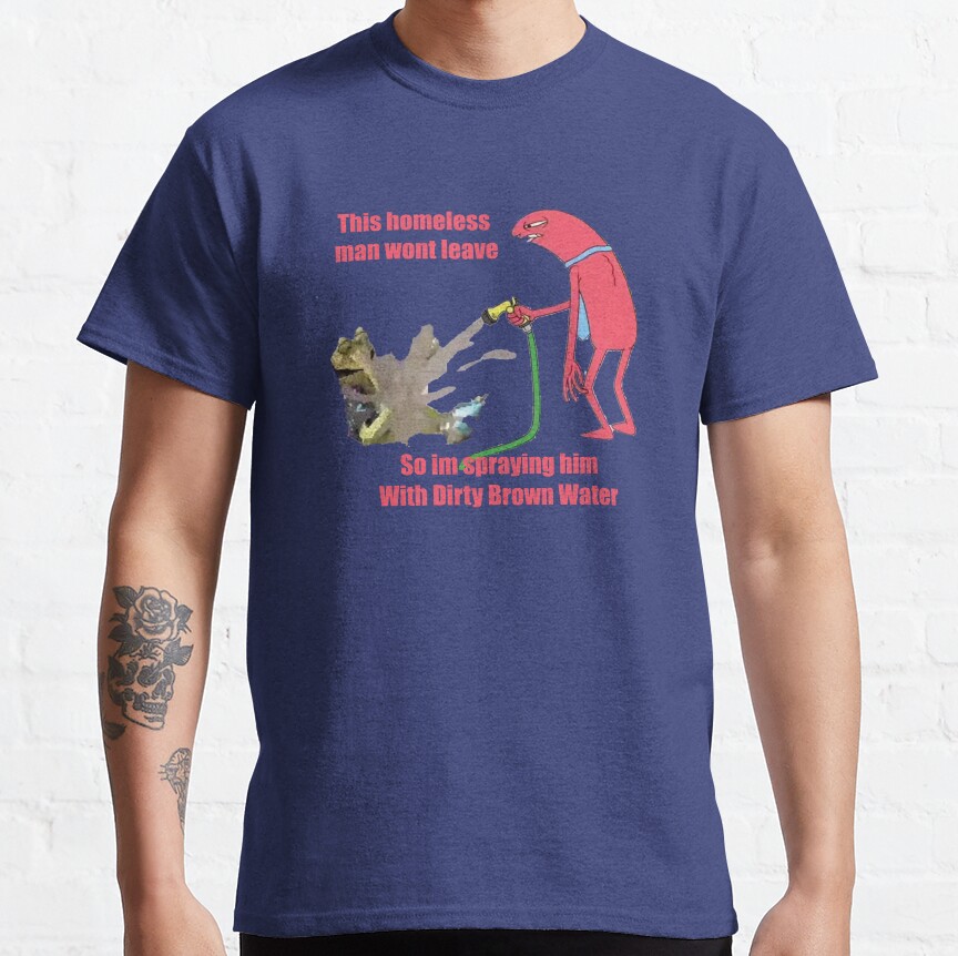 Alan Dirty Brown Water T-shirt - Image 4