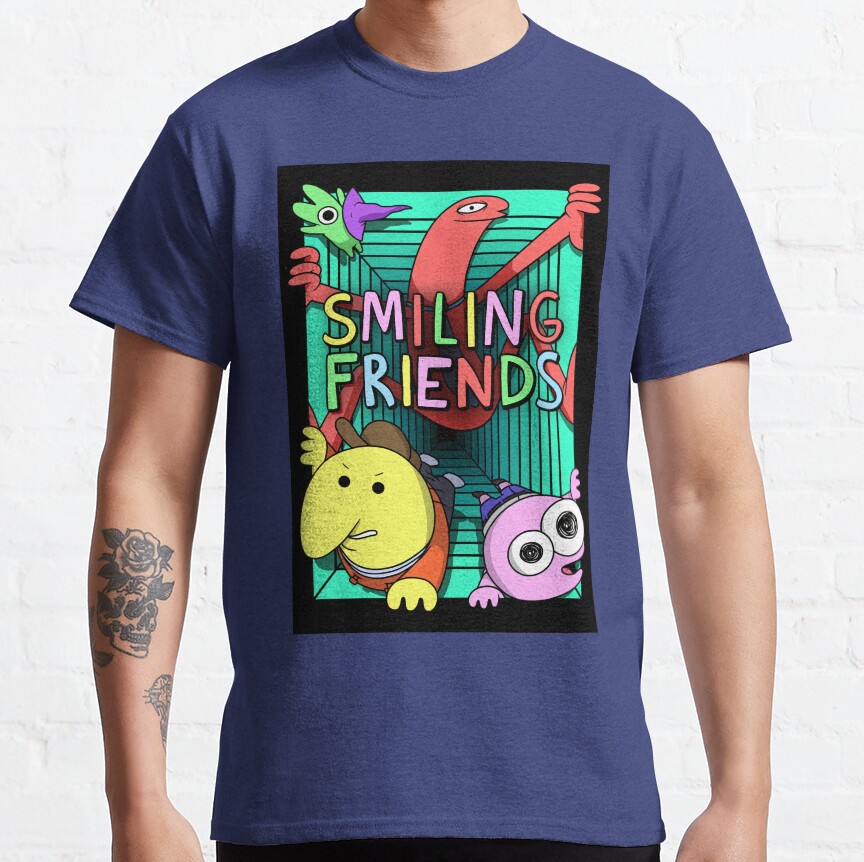 Smiling Friends Season 2 Poster T-shirt - Image 4