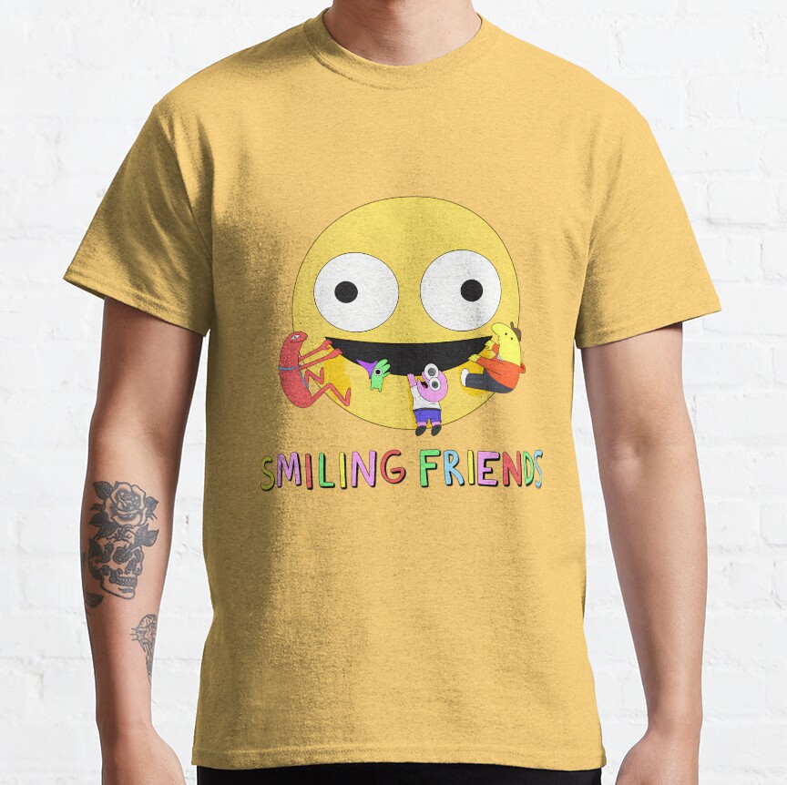 Smiling Friends Logo T-shirt - Image 6