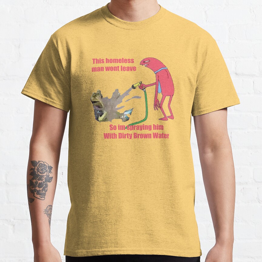 Alan Dirty Brown Water T-shirt - Image 6