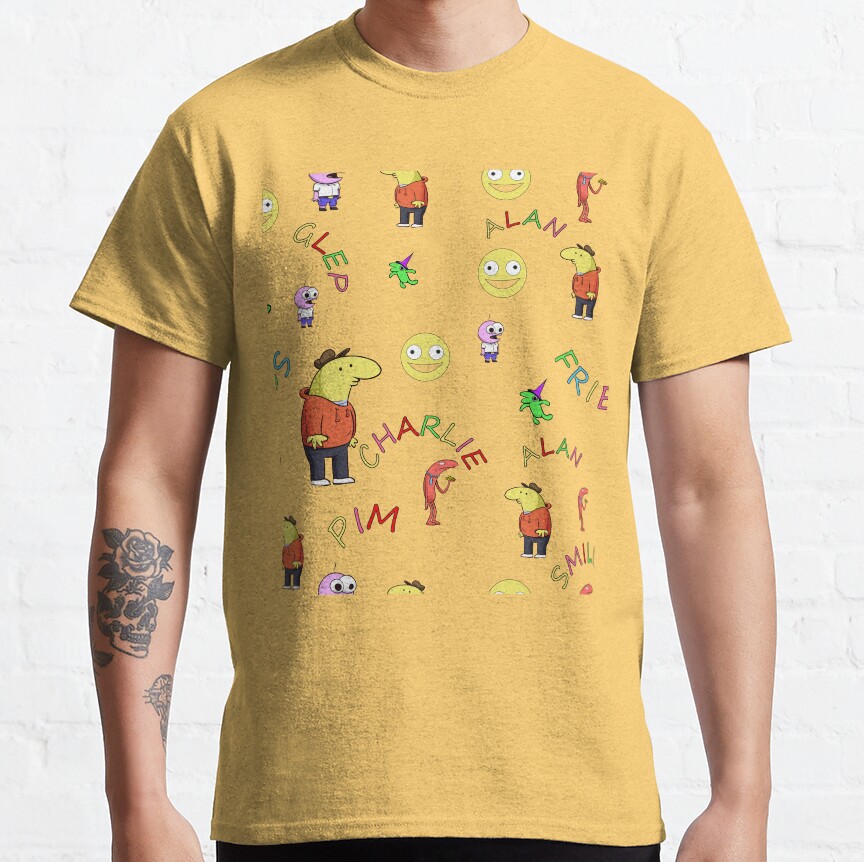 Smiling Friends Characters Pattern T-shirt - Image 6