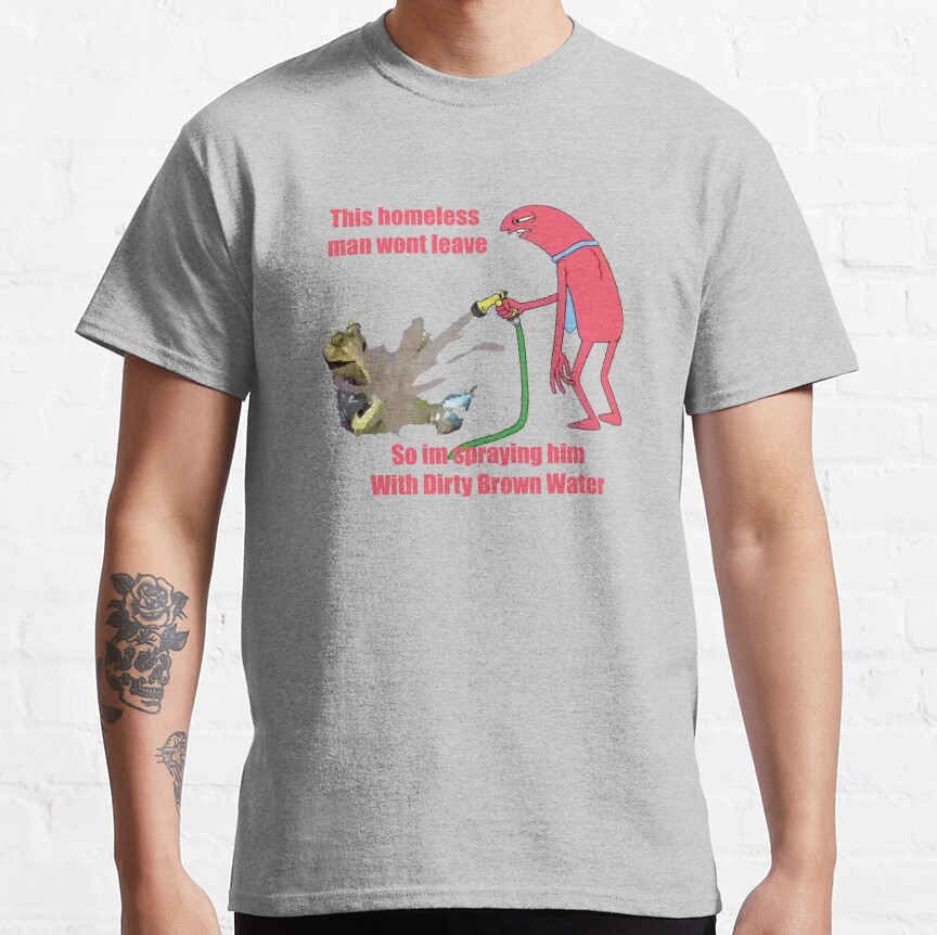 Alan Dirty Brown Water T-shirt - Image 3