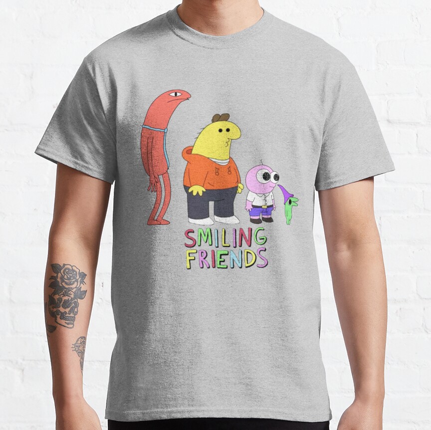 Best Selling Smiling Friends All Smiling Friends Design T-shirt - Image 3