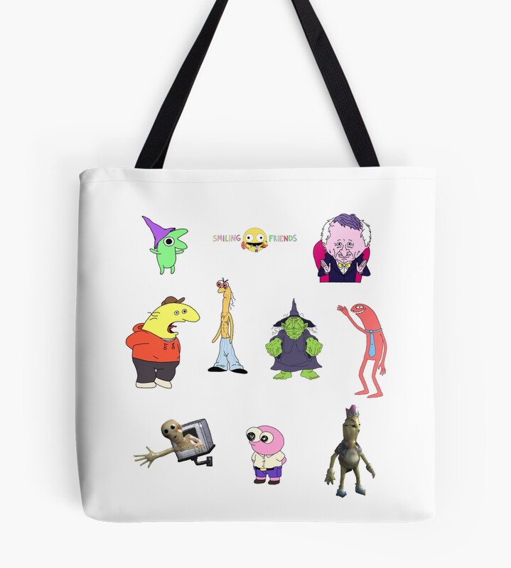 Smiling Friend Bundle Sticker Tote Bag